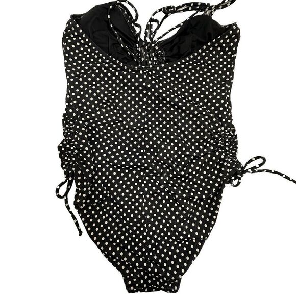 NEWPORT NEWS Black and White Polka Dot One Piece Bathingsuit‎ - Picture 2 of 9